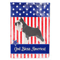 Miniature Schnauzer American House Flag 28x40 Porch Sleeve Pole Decorative Outside Yard Banner Artwork Wall Hanging, Polyester