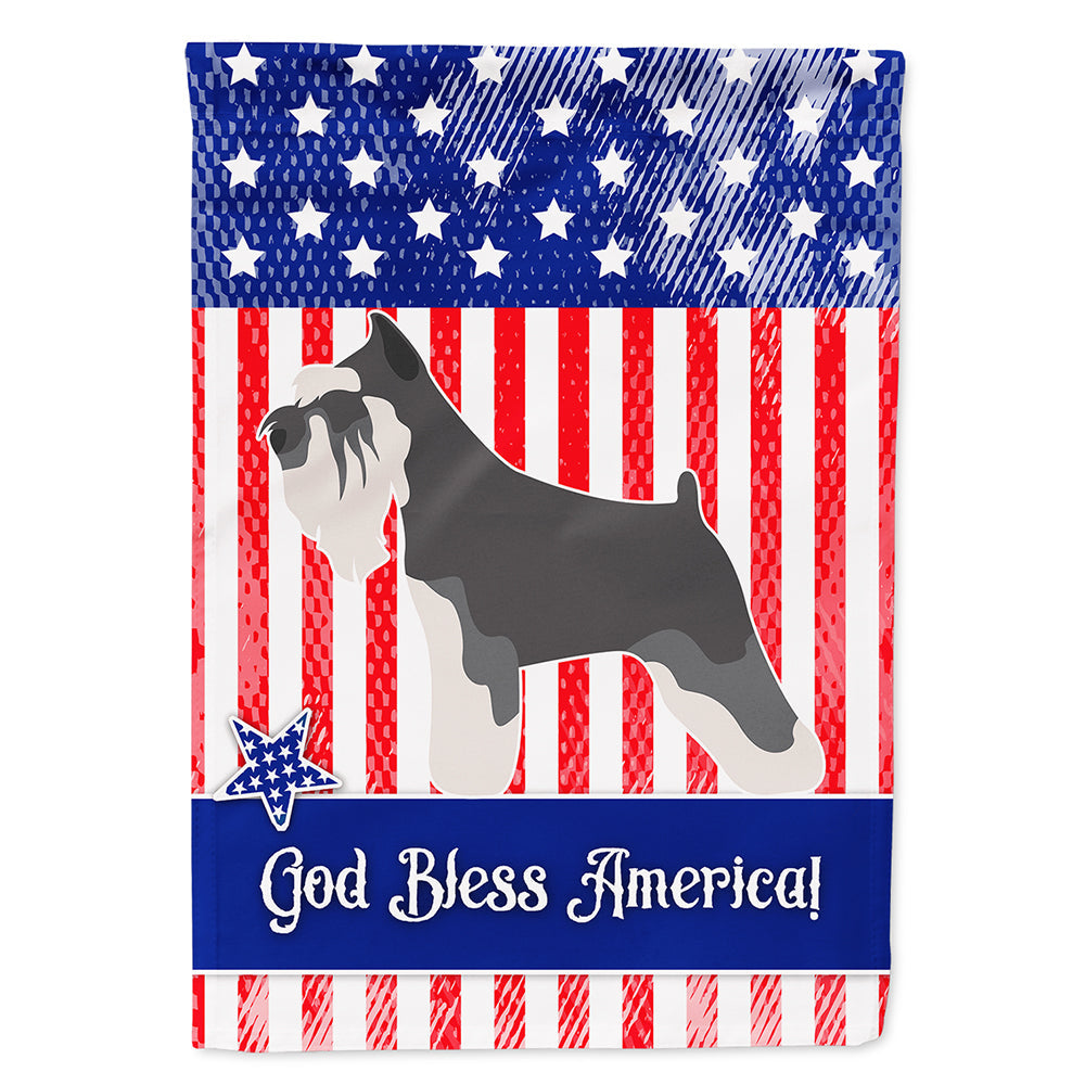 Miniature Schnauzer American House Flag 28x40 Porch Sleeve Pole Decorative Outside Yard Banner Artwork Wall Hanging, Polyester