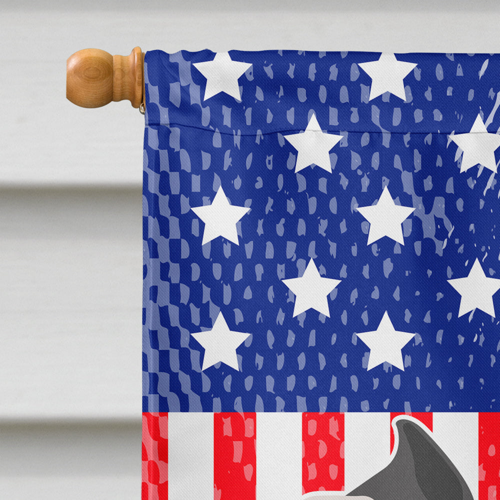 Miniature Schnauzer American House Flag 28x40 Porch Sleeve Pole Decorative Outside Yard Banner Artwork Wall Hanging, Polyester
