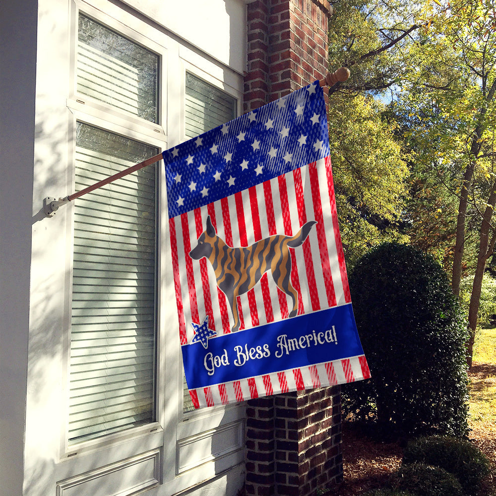 Dutch Shepherd American House Flag 28x40 Porch Sleeve Pole Decorative Outside Yard Banner Artwork Wall Hanging, Polyester