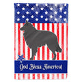 Groenendael Belgian Shepherd American House Flag 28x40 Porch Sleeve Pole Decorative Outside Yard Banner Artwork Wall Hanging, Polyester