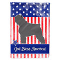 Bouvier des Flandres American House Flag 28x40 Porch Sleeve Pole Decorative Outside Yard Banner Artwork Wall Hanging, Polyester