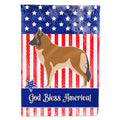 Belgian Tervuren American House Flag 28x40 Porch Sleeve Pole Decorative Outside Yard Banner Artwork Wall Hanging, Polyester