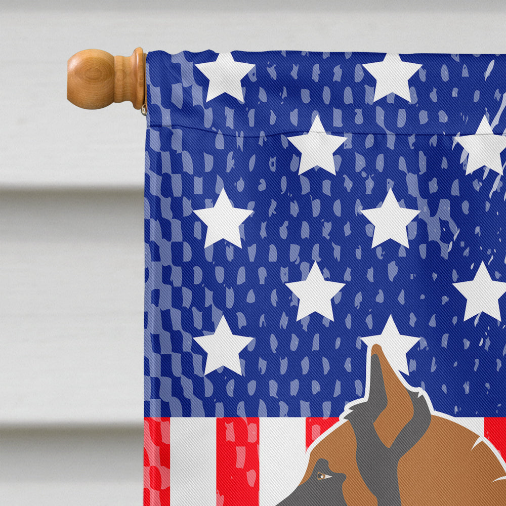 Belgian Tervuren American House Flag 28x40 Porch Sleeve Pole Decorative Outside Yard Banner Artwork Wall Hanging, Polyester