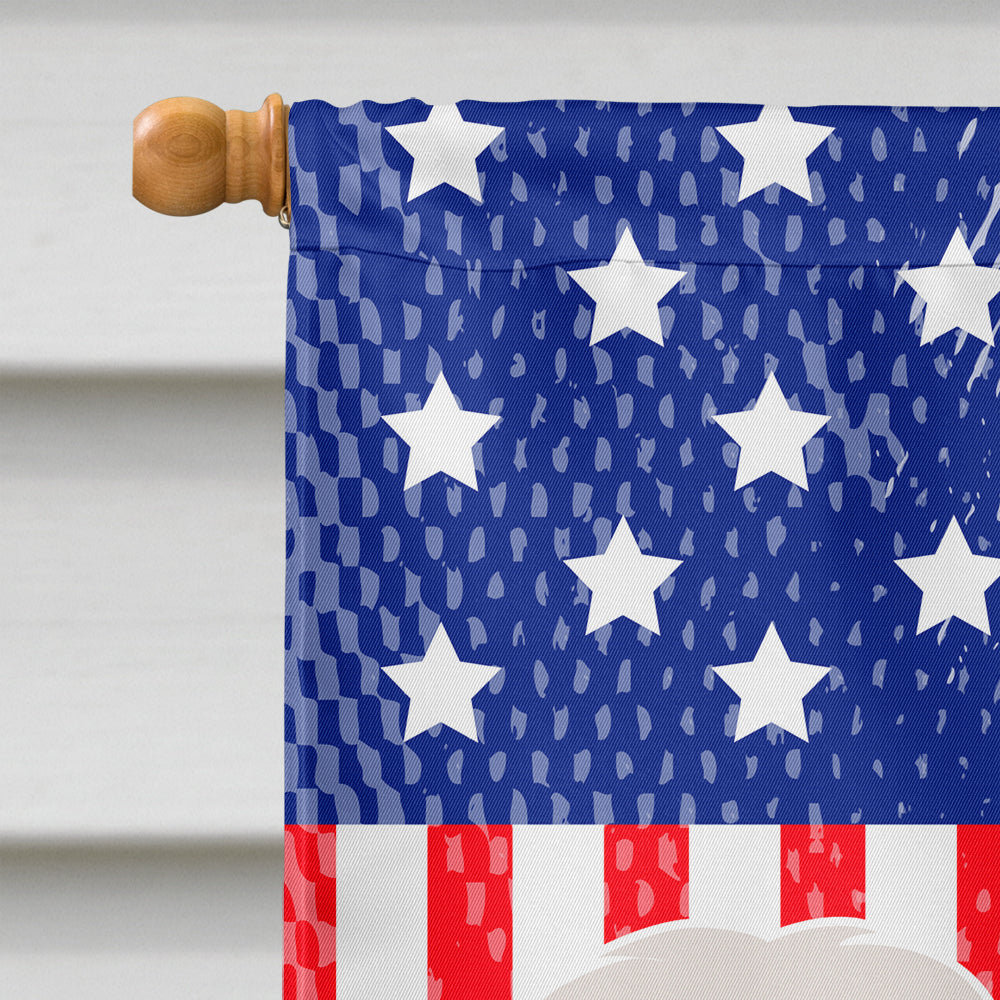 Old English Sheepdog American House Flag 28x40 Porch Sleeve Pole Decorative Outside Yard Banner Artwork Wall Hanging, Polyester