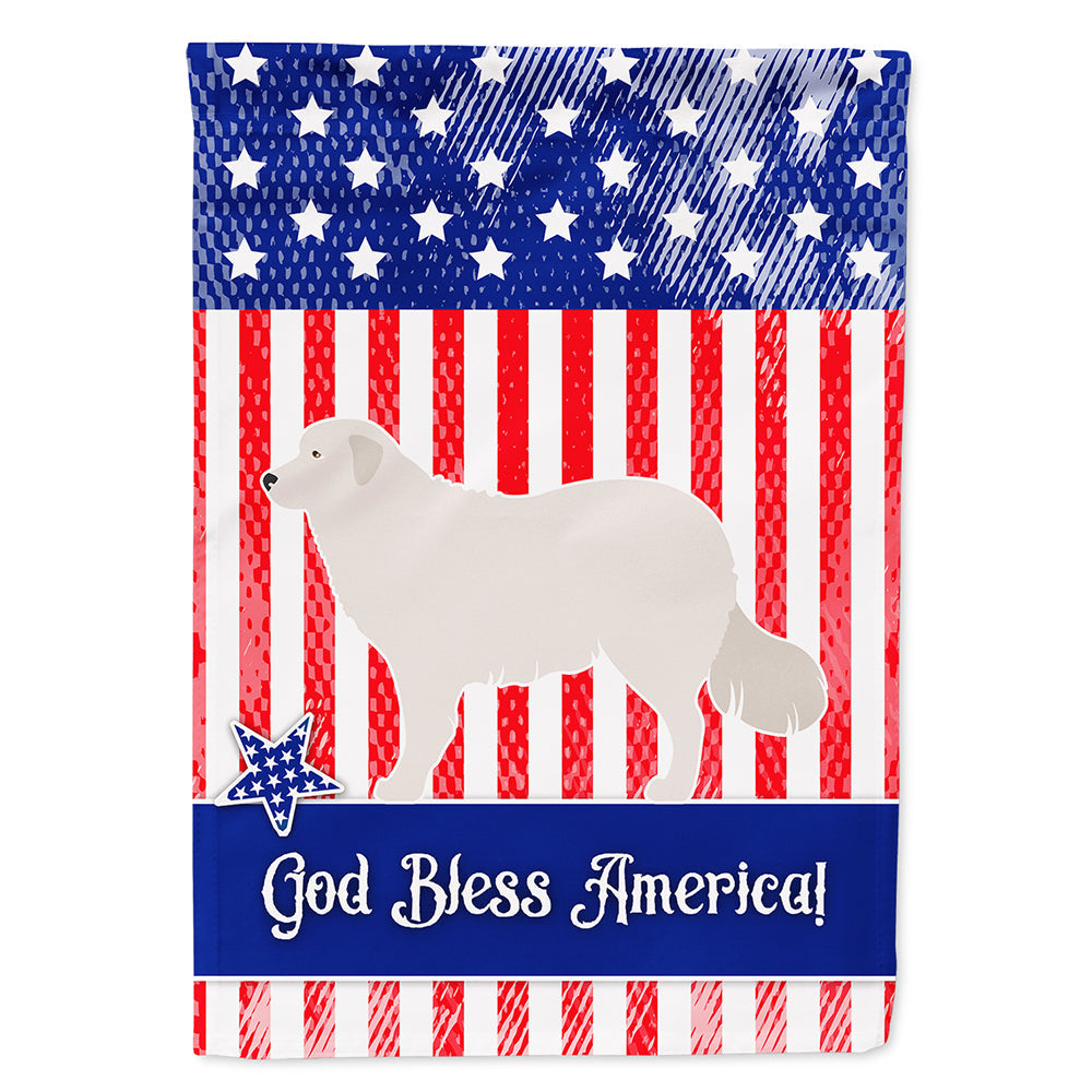 Kuvasz American House Flag 28x40 Porch Sleeve Pole Decorative Outside Yard Banner Artwork Wall Hanging, Polyester