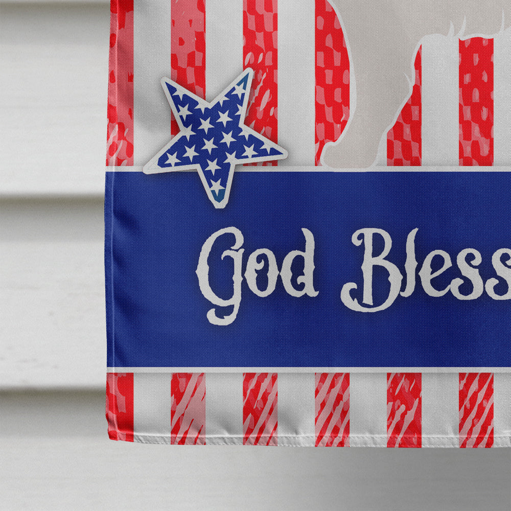 Kuvasz American House Flag 28x40 Porch Sleeve Pole Decorative Outside Yard Banner Artwork Wall Hanging, Polyester