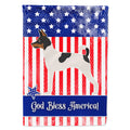 American Toy Fox Terrier American House Flag 28x40 Porch Sleeve Pole Decorative Outside Yard Banner Artwork Wall Hanging, Polyester