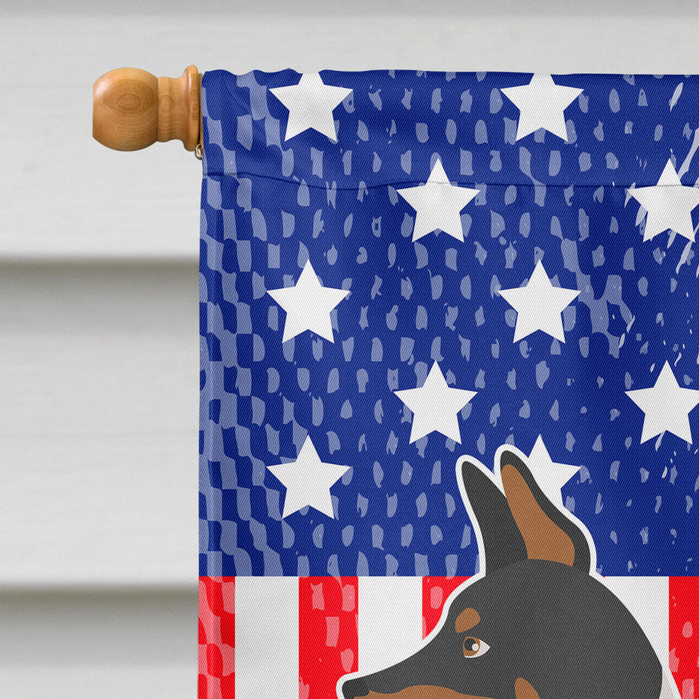 American Toy Fox Terrier American House Flag 28x40 Porch Sleeve Pole Decorative Outside Yard Banner Artwork Wall Hanging, Polyester