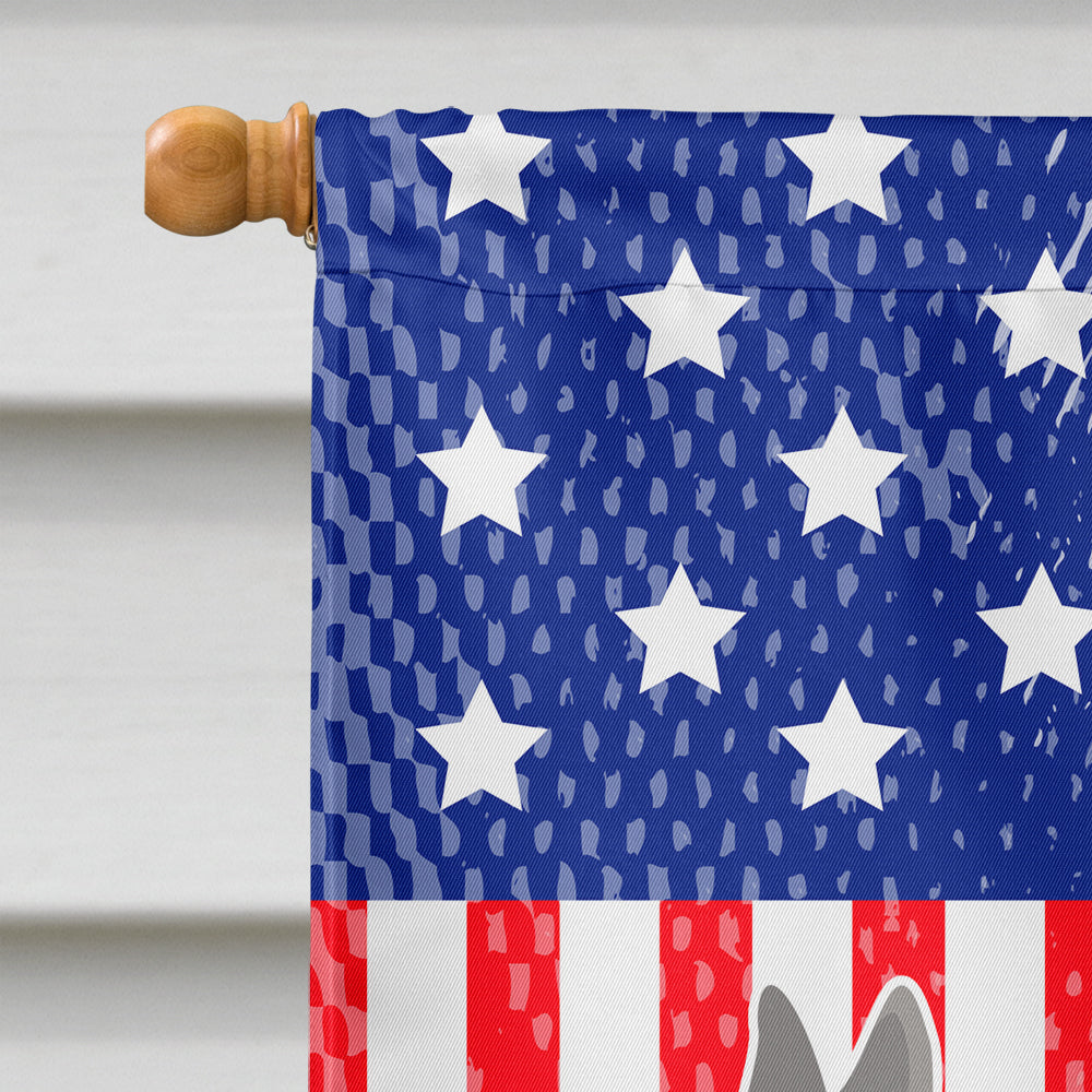 Australian Silky Terrier American House Flag 28x40 Porch Sleeve Pole Decorative Outside Yard Banner Artwork Wall Hanging, Polyester