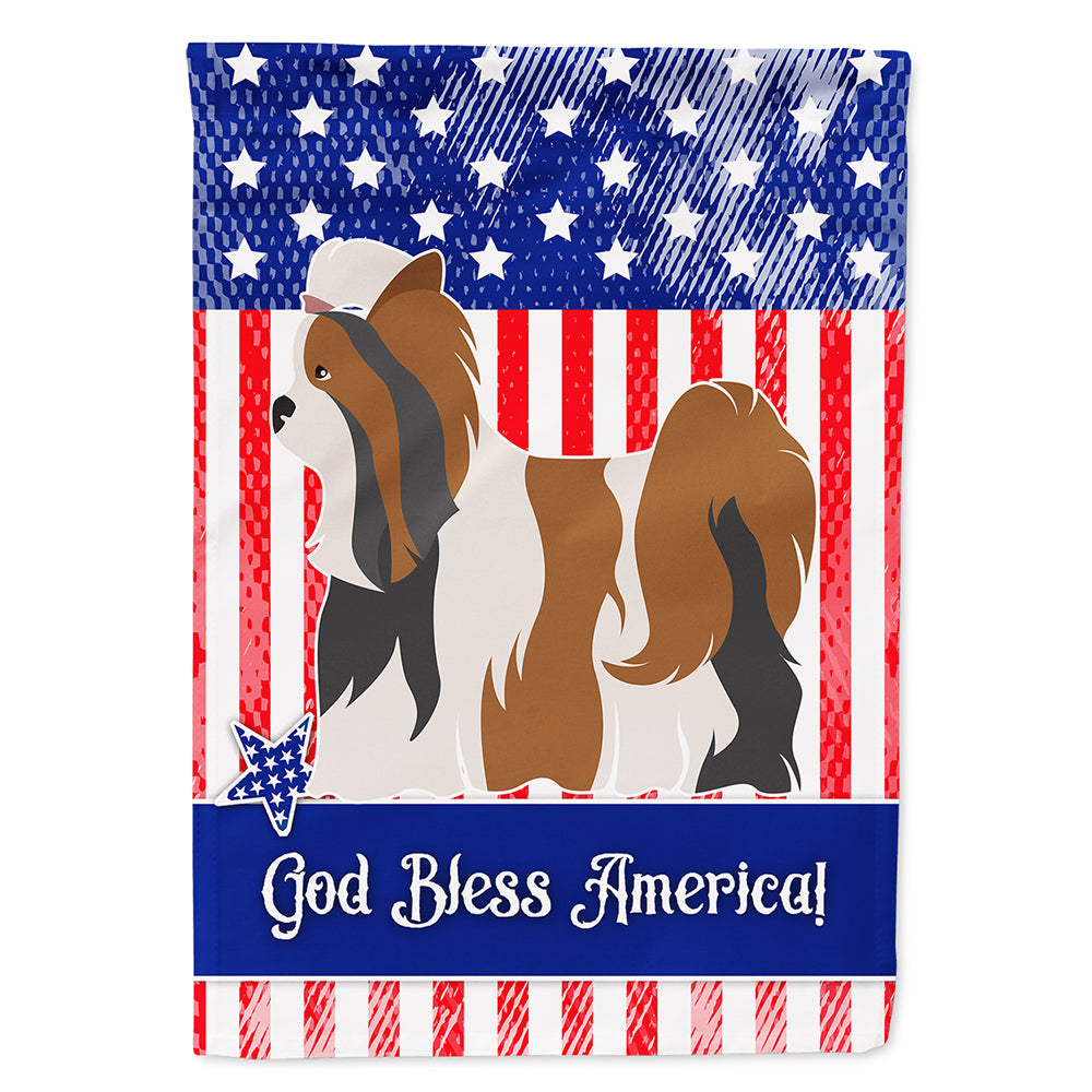Biewer Terrier American House Flag 28x40 Porch Sleeve Pole Decorative Outside Yard Banner Artwork Wall Hanging, Polyester