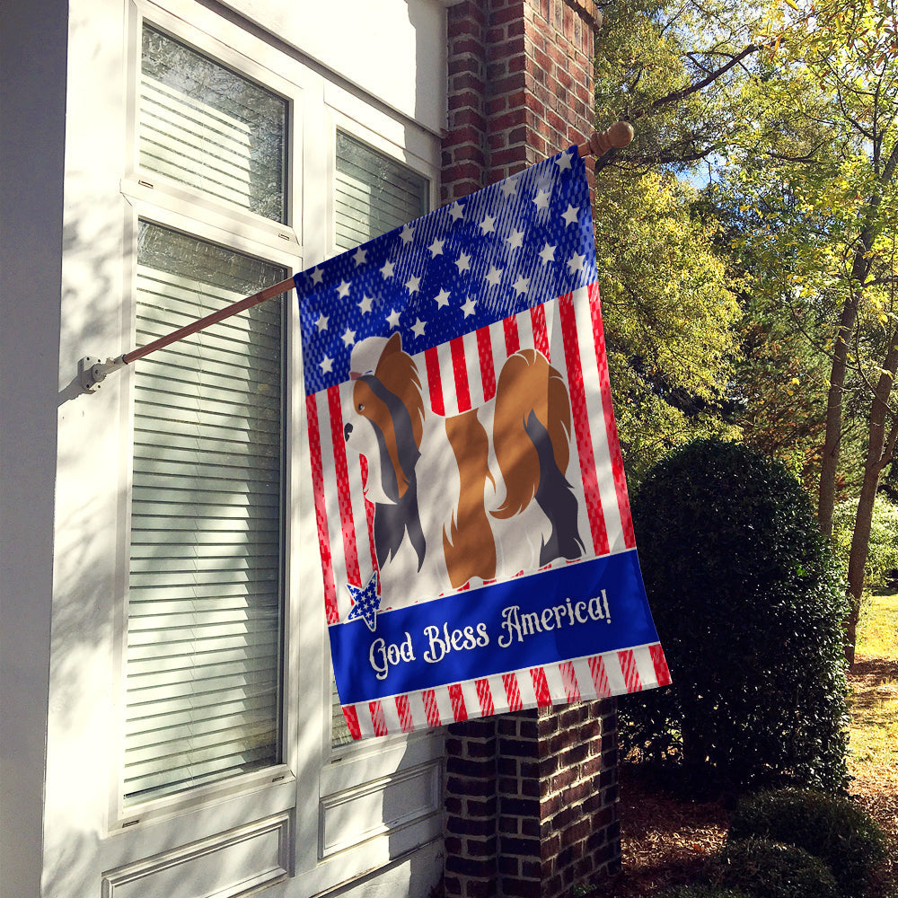 Biewer Terrier American House Flag 28x40 Porch Sleeve Pole Decorative Outside Yard Banner Artwork Wall Hanging, Polyester