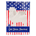 Bolognese American House Flag 28x40 Porch Sleeve Pole Decorative Outside Yard Banner Artwork Wall Hanging, Polyester