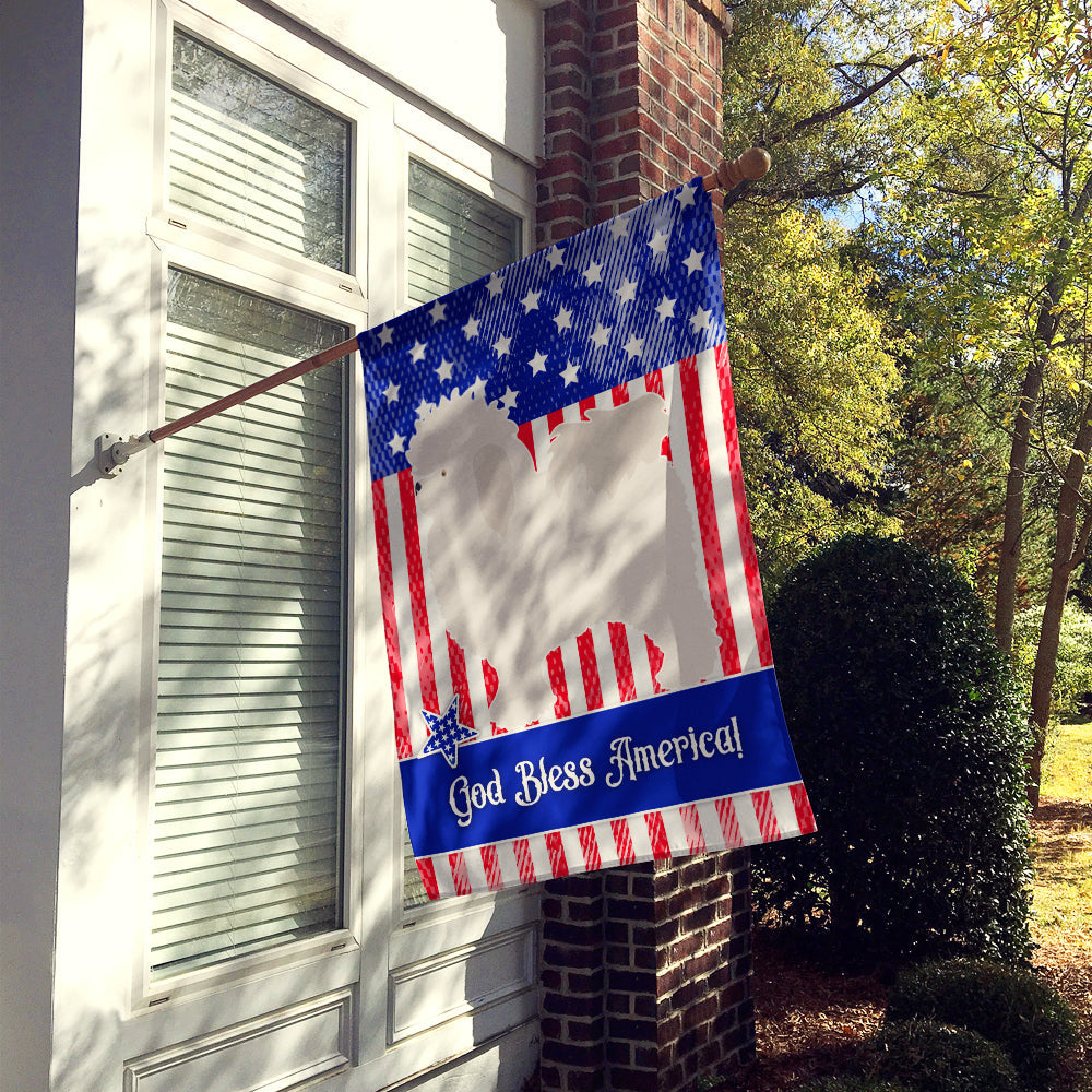 Bolognese American House Flag 28x40 Porch Sleeve Pole Decorative Outside Yard Banner Artwork Wall Hanging, Polyester