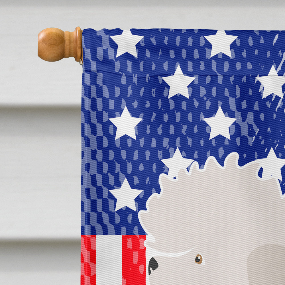 Bolognese American House Flag 28x40 Porch Sleeve Pole Decorative Outside Yard Banner Artwork Wall Hanging, Polyester