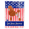 Royal Poodle American House Flag 28x40 Porch Sleeve Pole Decorative Outside Yard Banner Artwork Wall Hanging, Polyester