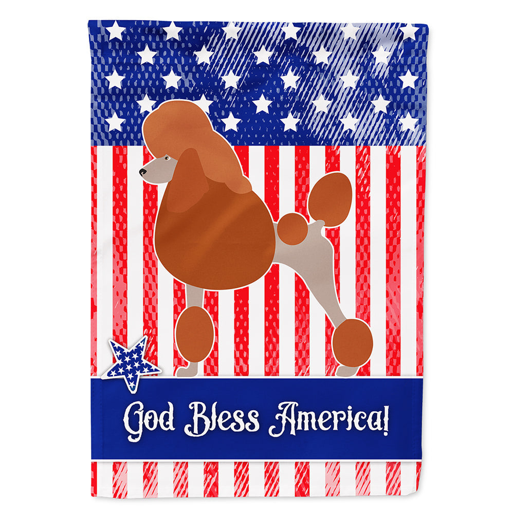 Royal Poodle American House Flag 28x40 Porch Sleeve Pole Decorative Outside Yard Banner Artwork Wall Hanging, Polyester