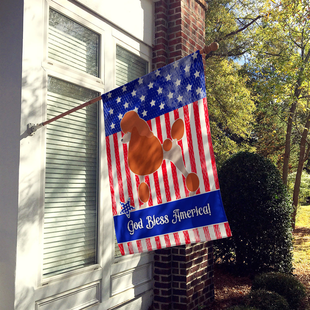 Royal Poodle American House Flag 28x40 Porch Sleeve Pole Decorative Outside Yard Banner Artwork Wall Hanging, Polyester