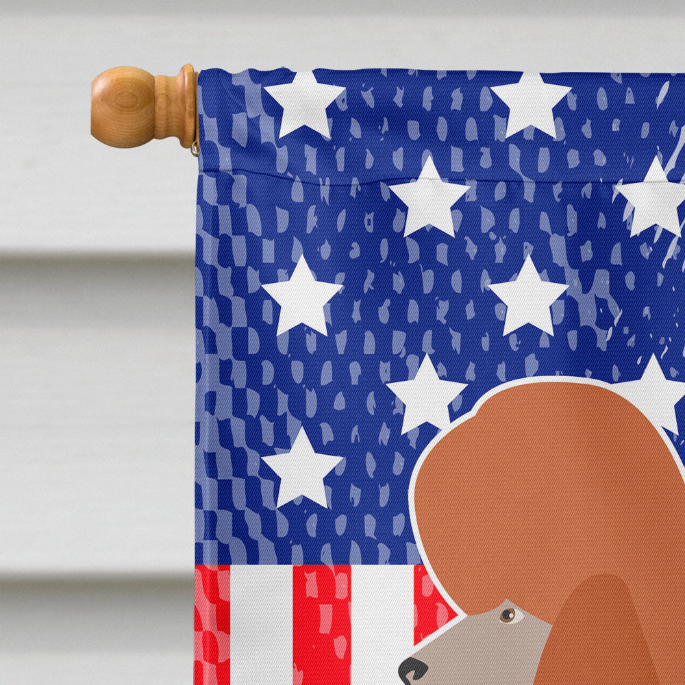 Royal Poodle American House Flag 28x40 Porch Sleeve Pole Decorative Outside Yard Banner Artwork Wall Hanging, Polyester