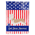 Dandie Dinmont Terrier American House Flag 28x40 Porch Sleeve Pole Decorative Outside Yard Banner Artwork Wall Hanging, Polyester