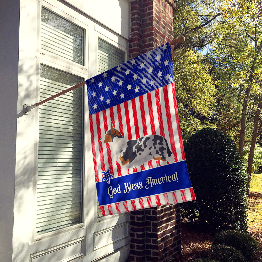 Welsh Corgi Cardigan American House Flag 28x40 Porch Sleeve Pole Decorative Outside Yard Banner Artwork Wall Hanging, Polyester