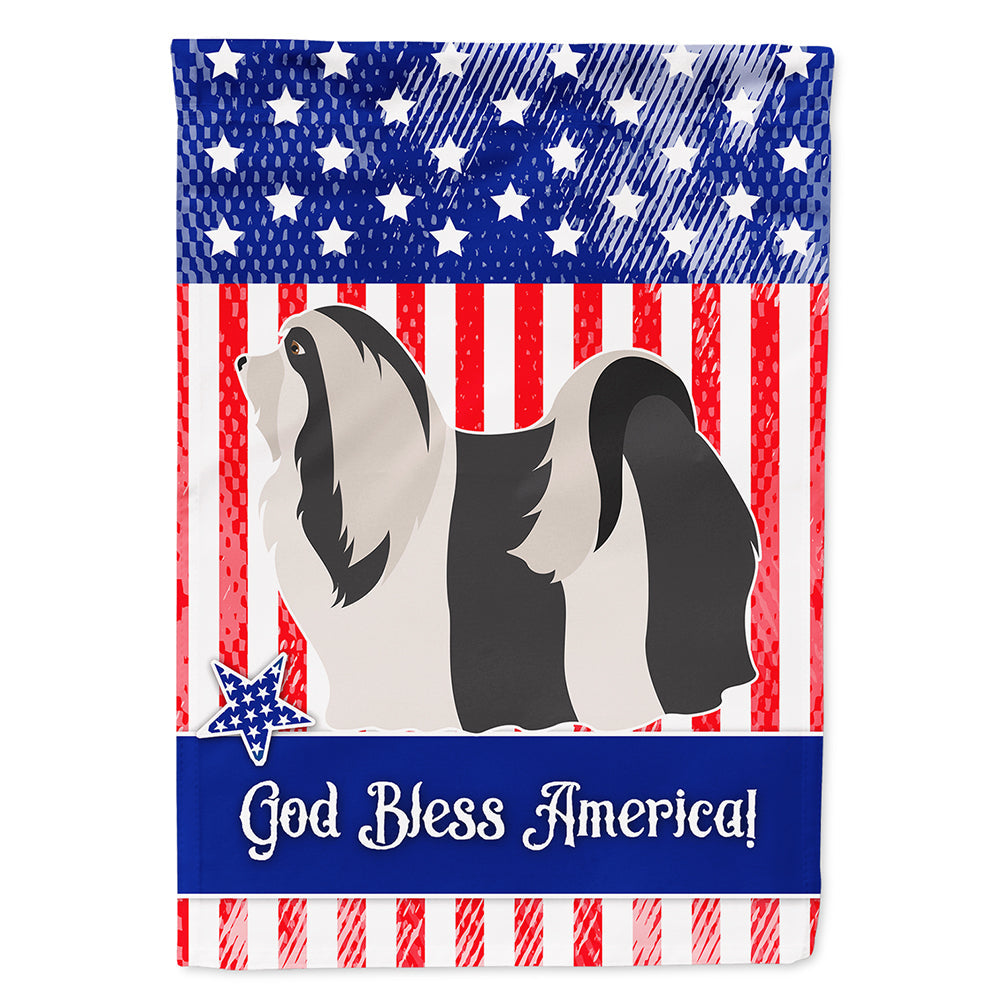 Havanese American House Flag 28x40 Porch Sleeve Pole Decorative Outside Yard Banner Artwork Wall Hanging, Polyester