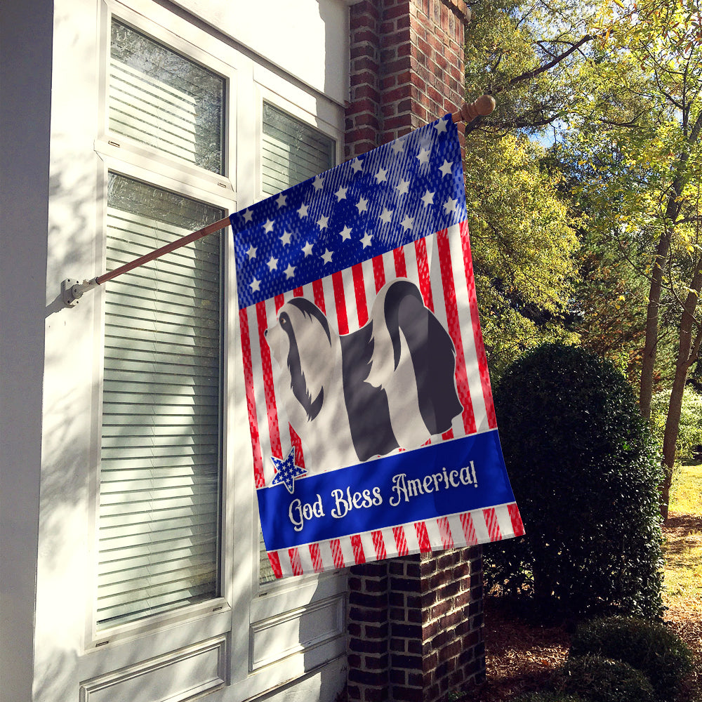 Havanese American House Flag 28x40 Porch Sleeve Pole Decorative Outside Yard Banner Artwork Wall Hanging, Polyester