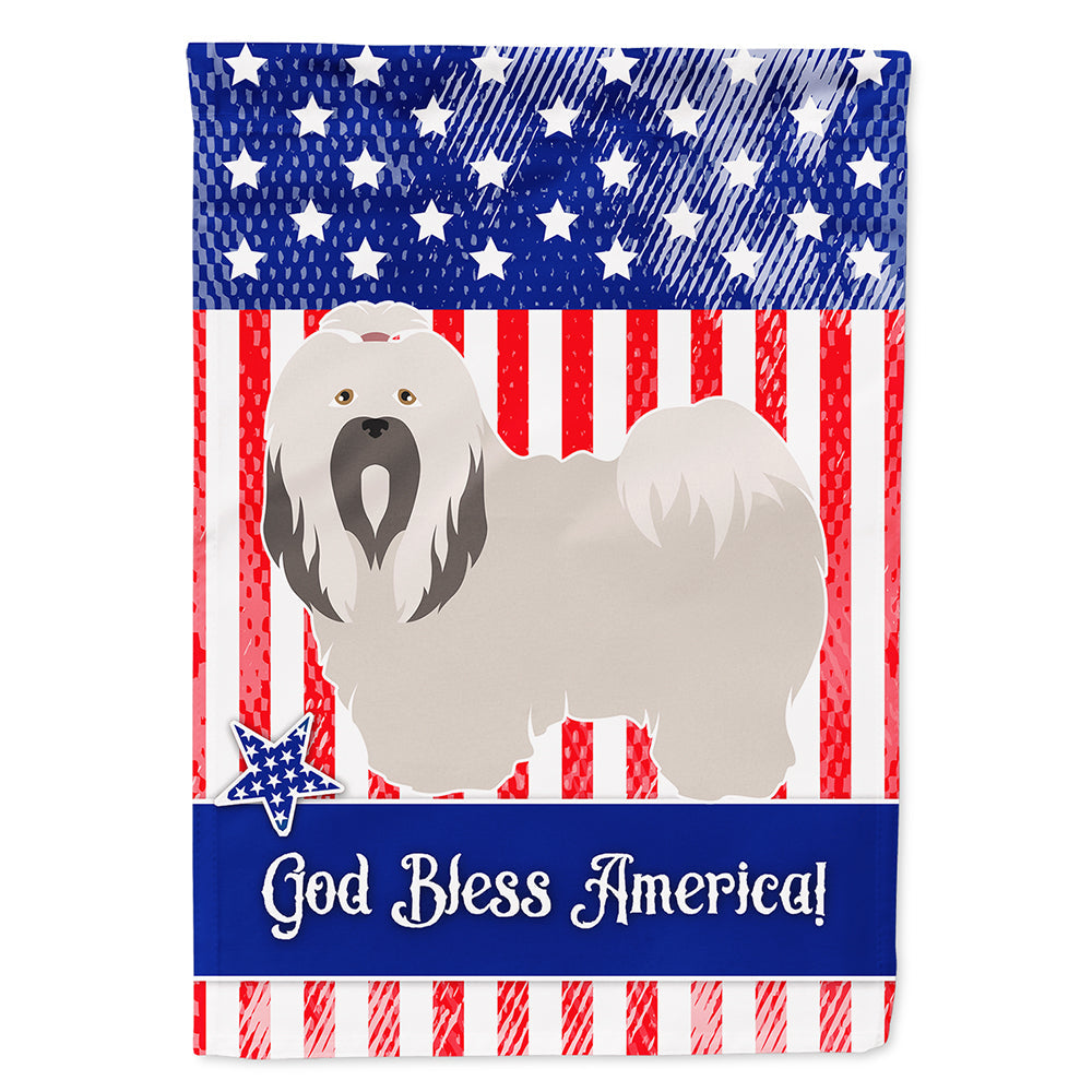 Lhasa Apso American House Flag 28x40 Porch Sleeve Pole Decorative Outside Yard Banner Artwork Wall Hanging, Polyester