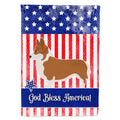 Pembroke Welsh Corgi American House Flag 28x40 Porch Sleeve Pole Decorative Outside Yard Banner Artwork Wall Hanging, Polyester