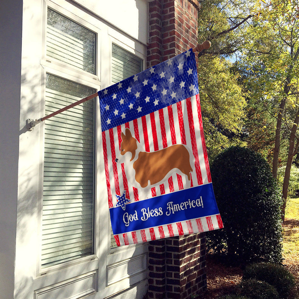Pembroke Welsh Corgi American House Flag 28x40 Porch Sleeve Pole Decorative Outside Yard Banner Artwork Wall Hanging, Polyester