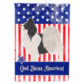 Papillon American House Flag 28x40 Porch Sleeve Pole Decorative Outside Yard Banner Artwork Wall Hanging, Polyester