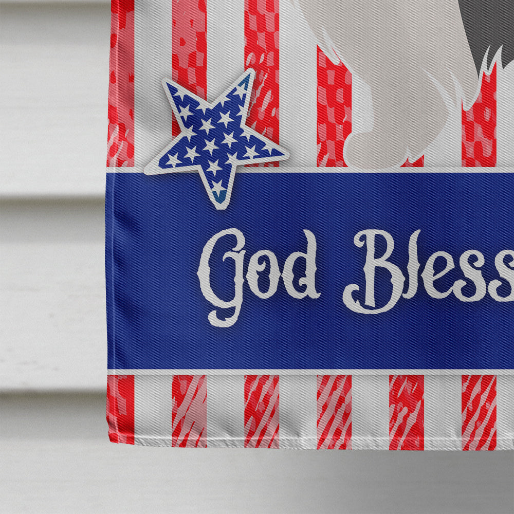 Papillon American House Flag 28x40 Porch Sleeve Pole Decorative Outside Yard Banner Artwork Wall Hanging, Polyester