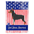 Miniature Pinscher American House Flag 28x40 Porch Sleeve Pole Decorative Outside Yard Banner Artwork Wall Hanging, Polyester