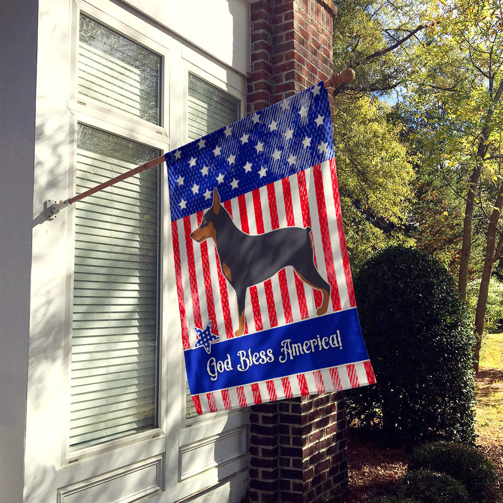 Miniature Pinscher American House Flag 28x40 Porch Sleeve Pole Decorative Outside Yard Banner Artwork Wall Hanging, Polyester