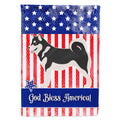 Alaskan Malamute American House Flag 28x40 Porch Sleeve Pole Decorative Outside Yard Banner Artwork Wall Hanging, Polyester