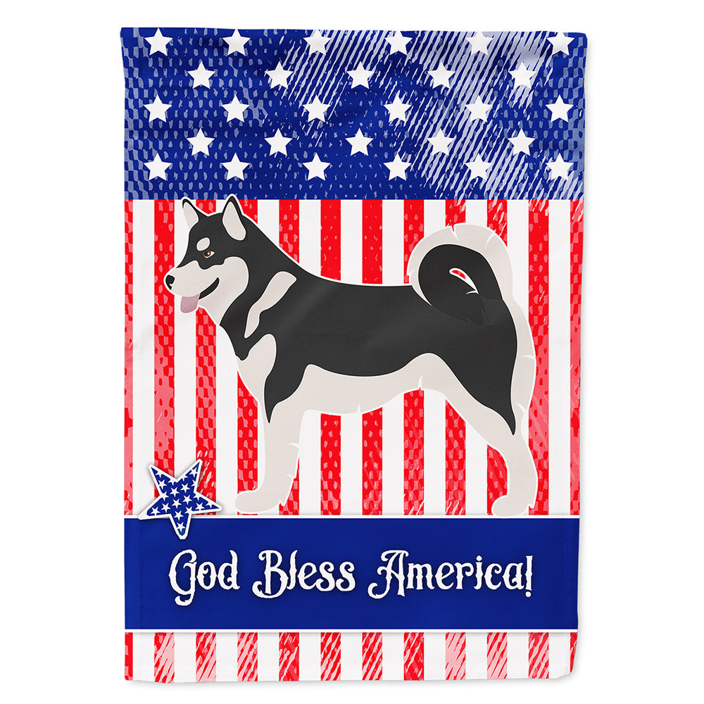 Alaskan Malamute American House Flag 28x40 Porch Sleeve Pole Decorative Outside Yard Banner Artwork Wall Hanging, Polyester