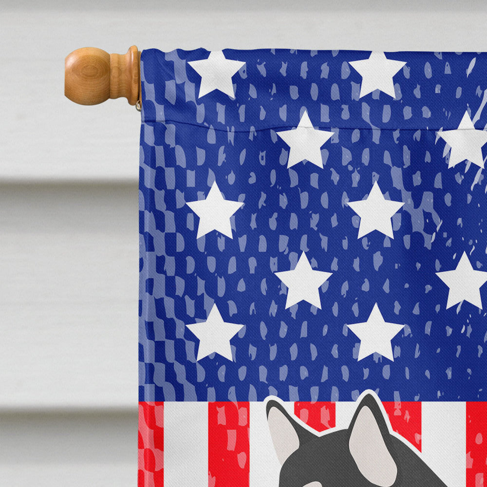 Alaskan Malamute American House Flag 28x40 Porch Sleeve Pole Decorative Outside Yard Banner Artwork Wall Hanging, Polyester