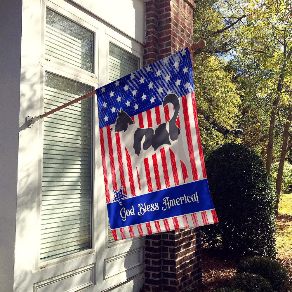 Canaan Dog American House Flag 28x40 Porch Sleeve Pole Decorative Outside Yard Banner Artwork Wall Hanging, Polyester
