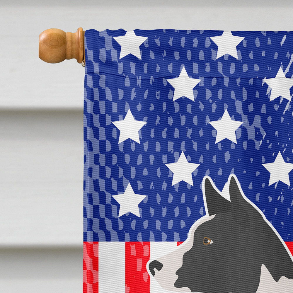Canaan Dog American House Flag 28x40 Porch Sleeve Pole Decorative Outside Yard Banner Artwork Wall Hanging, Polyester