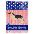 German Shepherd American House Flag 28x40 Porch Sleeve Pole Decorative Outside Yard Banner Artwork Wall Hanging, Polyester
