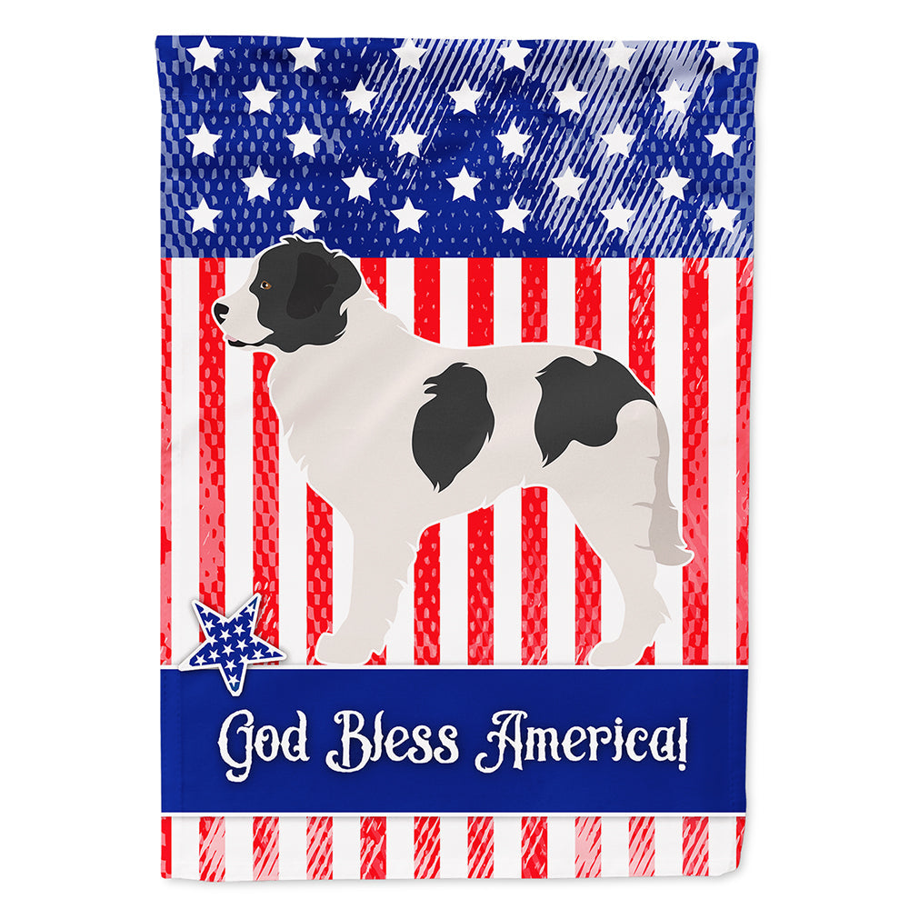 Landseer American House Flag 28x40 Porch Sleeve Pole Decorative Outside Yard Banner Artwork Wall Hanging, Polyester
