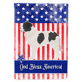 Landseer American House Flag 28x40 Porch Sleeve Pole Decorative Outside Yard Banner Artwork Wall Hanging, Polyester