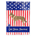 Czechoslovakian Wolfdog American House Flag 28x40 Porch Sleeve Pole Decorative Outside Yard Banner Artwork Wall Hanging, Polyester