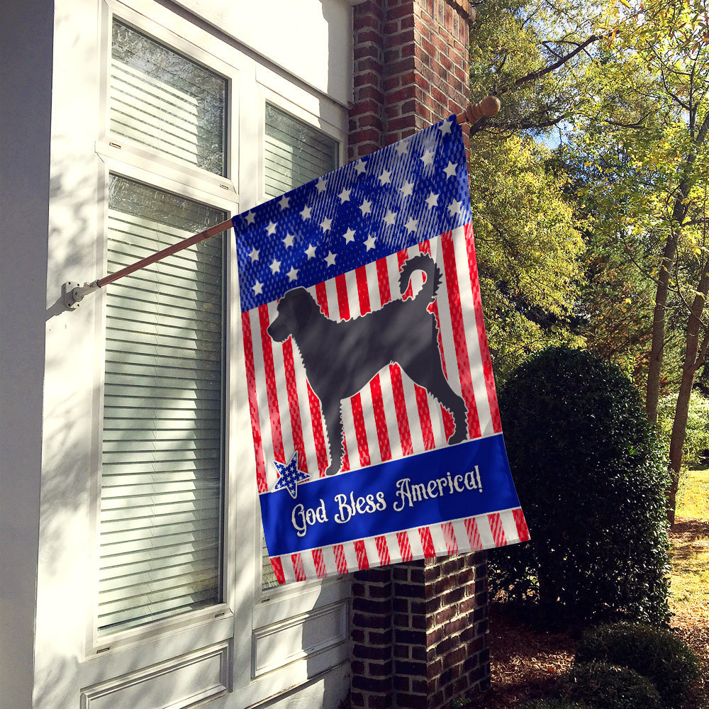 Labradoodle American House Flag 28x40 Porch Sleeve Pole Decorative Outside Yard Banner Artwork Wall Hanging, Polyester