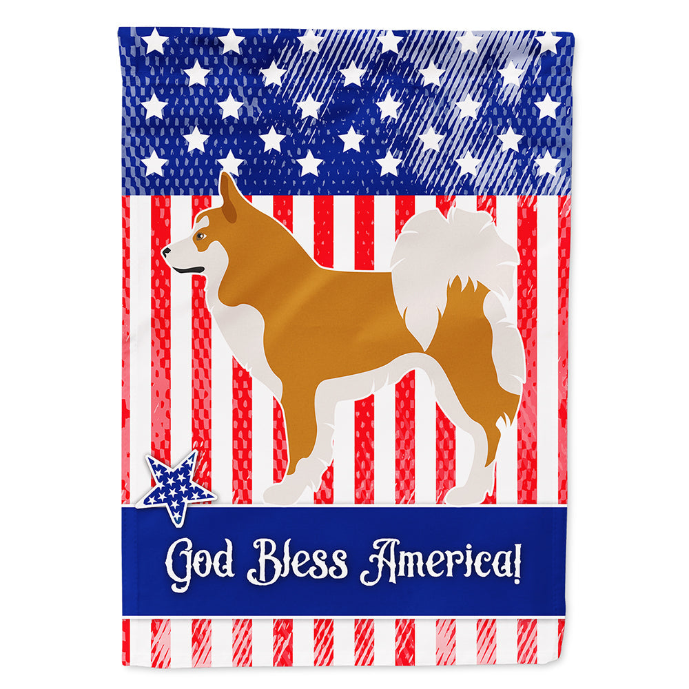 Icelandic Sheepdog American House Flag 28x40 Porch Sleeve Pole Decorative Outside Yard Banner Artwork Wall Hanging, Polyester