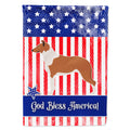 Smooth Rough American House Flag 28x40 Porch Sleeve Pole Decorative Outside Yard Banner Artwork Wall Hanging, Polyester