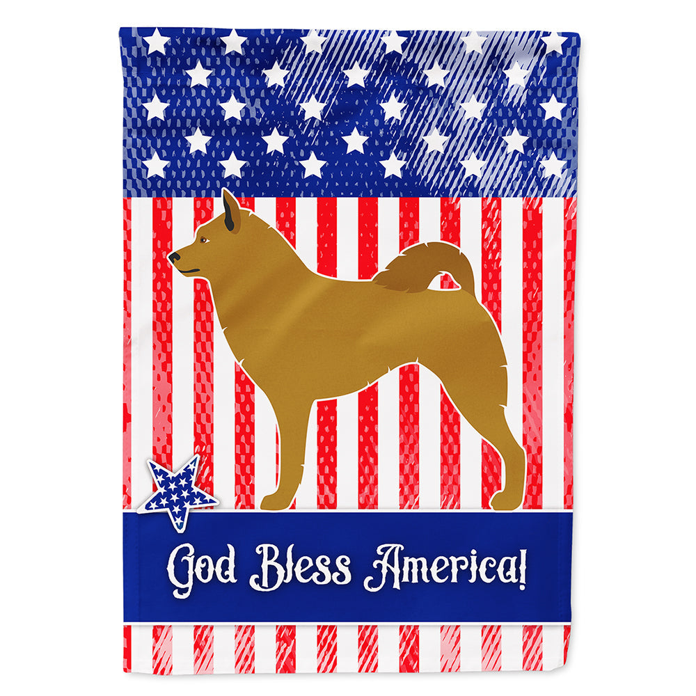 Finnish Spitz American House Flag 28x40 Porch Sleeve Pole Decorative Outside Yard Banner Artwork Wall Hanging, Polyester