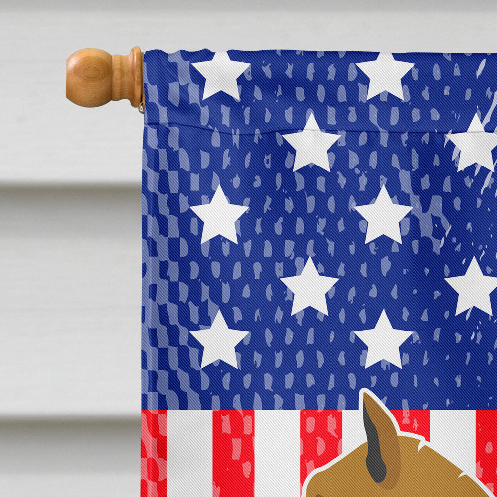 Finnish Spitz American House Flag 28x40 Porch Sleeve Pole Decorative Outside Yard Banner Artwork Wall Hanging, Polyester