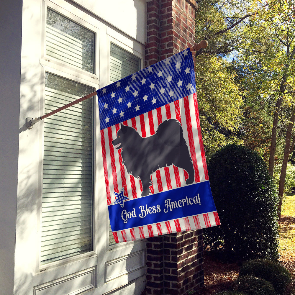 Swedish Lapphund American House Flag 28x40 Porch Sleeve Pole Decorative Outside Yard Banner Artwork Wall Hanging, Polyester