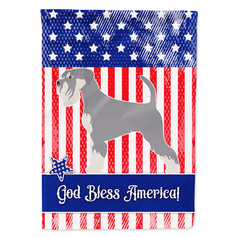 Schnauzer American House Flag 28x40 Porch Sleeve Pole Decorative Outside Yard Banner Artwork Wall Hanging, Polyester